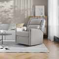 Flash Furniture Cash Swivel Glider Rocker Recliner Chair, Manual 360 Degree Swivel Recliner, Light Gray Upholstery CY-RAC-536-LTGRY-GG